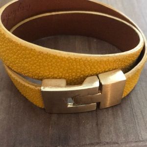 Leighelena mustard wrap bracelet